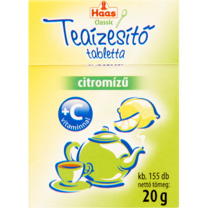 Haas Classic citromízű teaízesítő tabletta C-vitaminnal 20 g