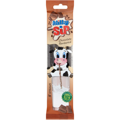 Milky Sip csokoládé ízű tejben oldódó cukordrazsé szívószálba zárva 5 x 6 g (30 g)