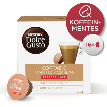 NESCAFÉ Dolce Gusto Cortado Espresso Macchiato koffeinmentes kávékapszula 16 db/16 csésze 99,2 g
