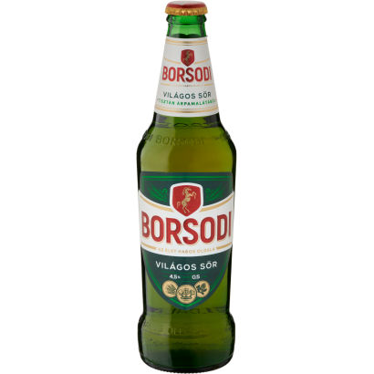 Borsodi világos sör 4,5% 0,5 l