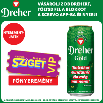 Dreher Gold minőségi világos sör 5% 0,5 l