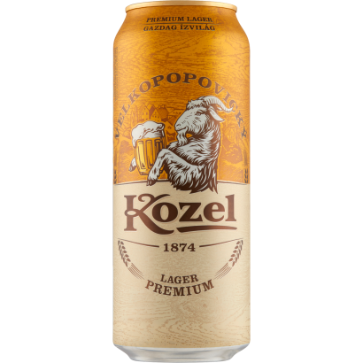 Velkopopovický Kozel Premium Lager minőségi világos sör 4,6% 0,5 l