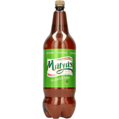 Hunyadi Mátyás világos sör 4 %, 2 l