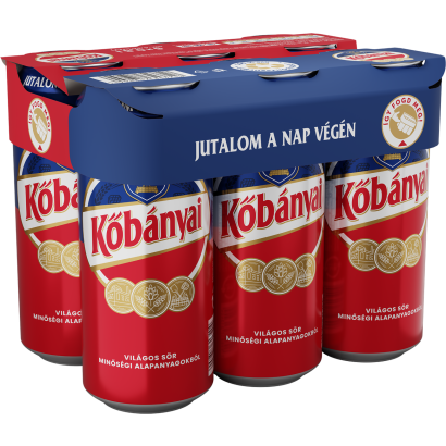 Kőbányai világos sör 4,3% 6 x 0,5 l