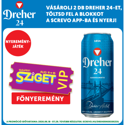 Dreher 24 alkoholmentes világos sör 0,5% 0,5 l