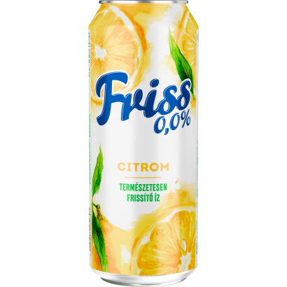 Friss 0,0% citrom ízű üdítőital és alkoholmentes malátaital keveréke 0,5 l