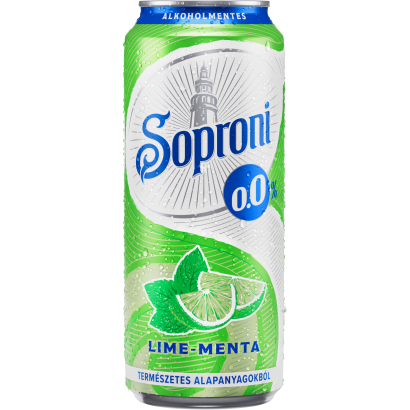 Soproni lime-mentás alkoholmentes sörital 0,0% 500 ml