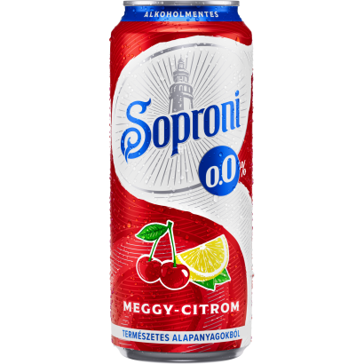 Soproni meggy-citromos alkoholmentes sörital 0,0% 500 ml