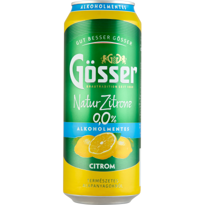 Gösser Natur Zitrone citromos alkoholmentes sörital 0,0% 500 ml