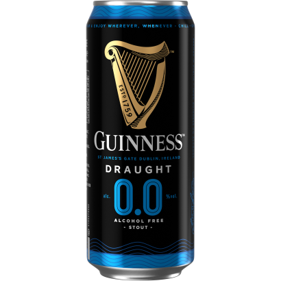 Guinness ír fekete színű alkoholmentes sör 0% 440 ml