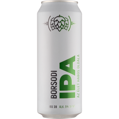 Borsodi IPA minőségi világos, felsőerjesztésű szűretlen sör 5% 0,5 l