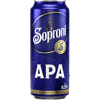 Soproni APA szűretlen felsőerjesztésű sörkülönlegesség 5,5% 500 ml