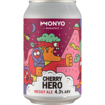 MONYO Cherry Hero Ale felsőerjesztésű szüretlen sör meggyel 4,3% 330 ml