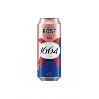 1664 Rosé málna ízű ízesített búzasör, bodza és málna gyümölcslével 4,5% 500 ml