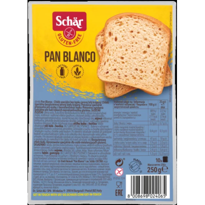 Schär gluténmentes szeletelt fehérkenyér 250 g