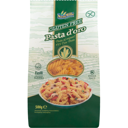 Sam Mills Pasta d'Oro Fusilli spirál gluténmentes tészta kukoricából 500 g