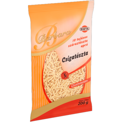 Barbara apró csigatészta gluténmentes 10 tojásos száraztészta 200 g