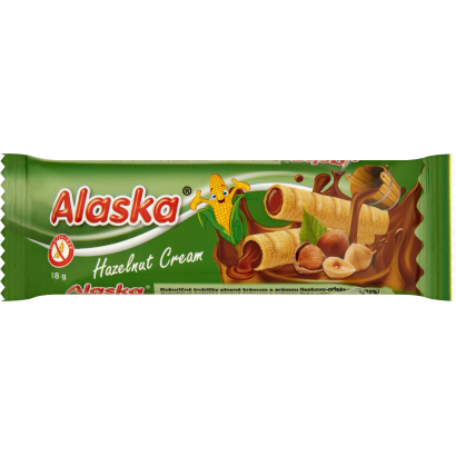 Alaska mogyoró ízű krémmel töltött kukoricarudacskák 18 g