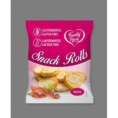 Family Heart glutén- és laktózmentes snack rolls bacon ízű  40 g