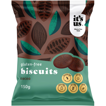 It's Us gluténmentes kakaós omlós keksz 150 g