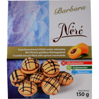 Barbara Néró kajszibarackízzel töltött gluténmentes omlós sütemény 150 g