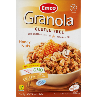 Emco Granola gluténmentes müzli mézzel és mogyoróval 340 g