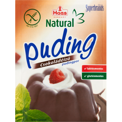 Haas Natural csokoládéízű pudingpor 44 g