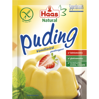 Haas Natural vaníliaízű pudingpor 40 g