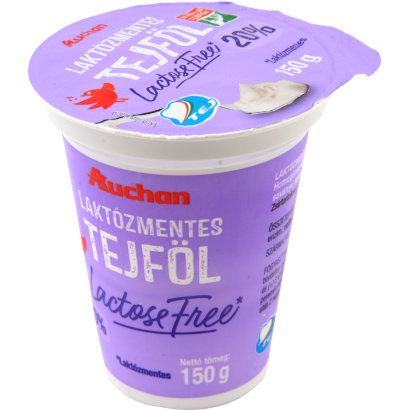 Auchan Kedvenc laktózmentes tejföl 20% 150 g