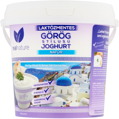 Real Nature Proxy görög stílusú krémes laktózmentes natúr joghurt 1 kg