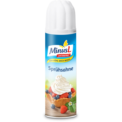 MinusL ultramagas hőmérsékleten hőkezelt laktózmentes habspray tejszínhabbal 250 g