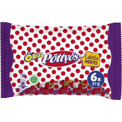 Pöttyös Óriás Túró Rudi laktózmentes 6x51 g
