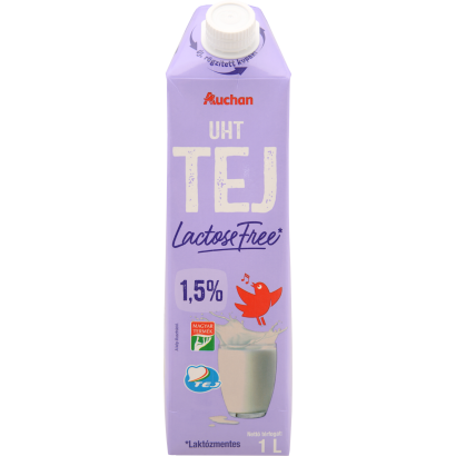 Auchan Kedvenc laktózmentes UHT tej 1,5% 1 l