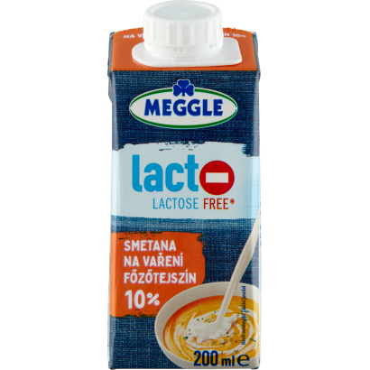 Meggle UHT félzsíros laktózmentes főzőtejszín 10% 200 ml