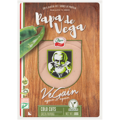 Pápai Papa de Vega szeletelt vegán zöldpaprikás szendvicsfeltét 100 g