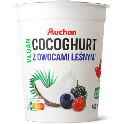 Auchan Kedvenc Vegangurt erdei gyümölcs 400 g