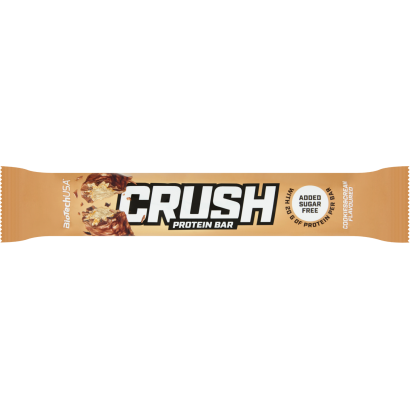 BioTechUSA Crush cookies&cream ízű fehérjeszelet karamell ízű réteggel és édesítőszerrel 64 g