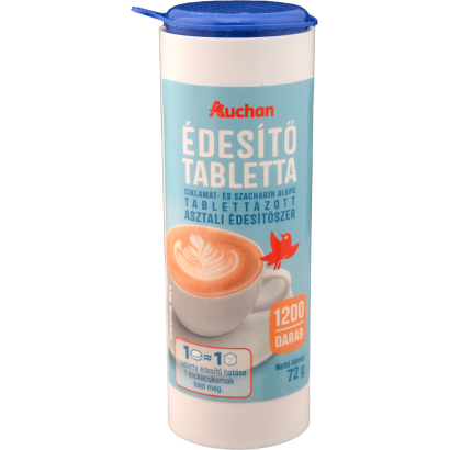 Auchan Kedvenc ciklamát és szacharin alapú asztali édesítőszer 1200 db