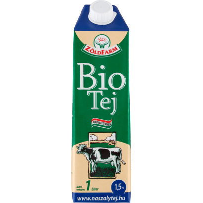 Zöldfarm Bio UHT zsírszegény tej 1,5% 1 l