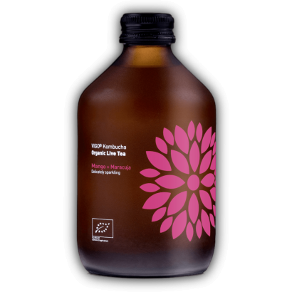 Vigo Kombucha bio mango-maracuja élő tea 330 ml