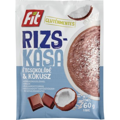 Fit étcsokoládé & kókusz gluténmentes rizskása 60 g