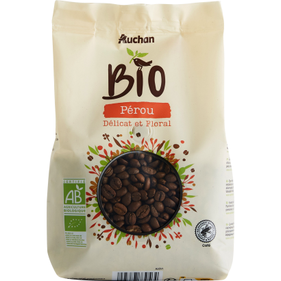 Auchan Collection Bio szemes kávé Peru 500 g