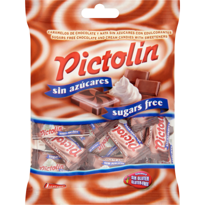 Pictolin cukormentes csokoládés ízesítésű, tejszínes cukorka édesítőszerrel 65 g