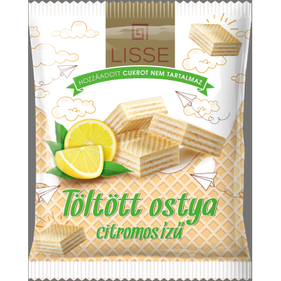Citrom ízű krémmel töltött ostya édesítőszerrel 180 g