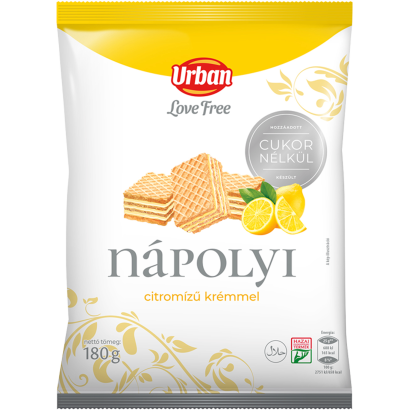 Urban LoveFree citromízű nápolyi 180 g