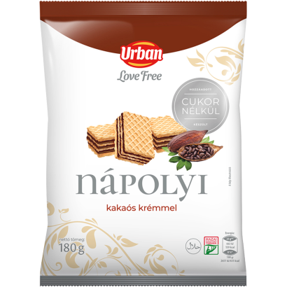 Urban LoveFree kakaós nápolyi 180 g