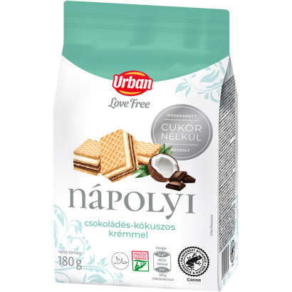 Urban LoveFree csokis-kókuszos nápolyi 180 g