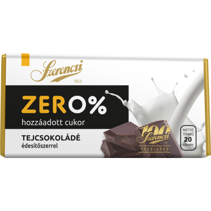 Zero tejcsokoládé édesítőszerrel 20 g