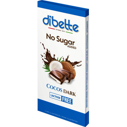 Dibette NAS kókuszos étcsokoládé hozzáadott cukor nélkül, laktózmentes 80 g