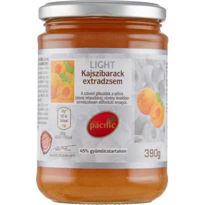 Pacific Light kajszibarack extradzsem cukorral és édesítőszerrel 390 g
